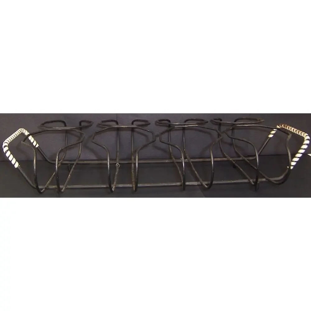 Vintage MCM 8pc Curated 6 oz Bar Glass Set Made in Korea with Wire Caddy